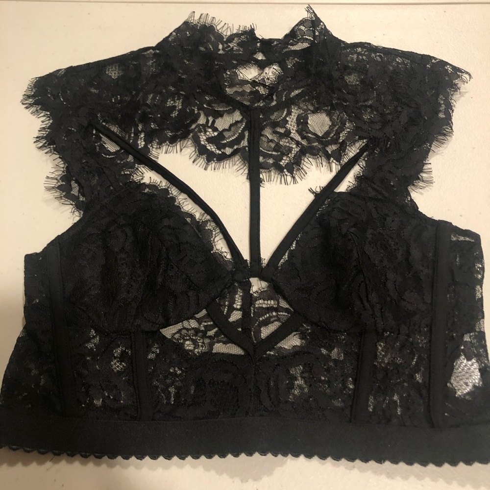 Windsor Black Corset/Bralette Crop Top